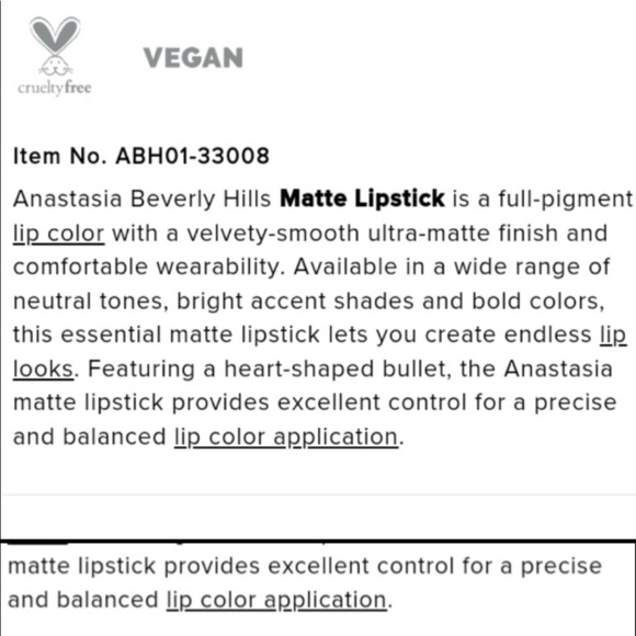 🆕 Anastasia Beverly Hills ‘CHROME PURPLE’ Matte Lipstick - Mini Sized - Picture 8 of 12